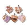 Natural Amethyst Lace Agate Pendants G-A244-08D-1