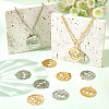 12Pcs 2 Colors 201 Stainless Steel Pendants STAS-DC0011-01-5