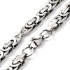 201 Stainless Steel Byzantine Chain Necklace NJEW-F222-26P-2