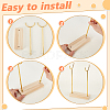 Alloy Crystal Wand Display Stands with Wooden Base BDIS-WH0014-07B-G-3