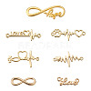 Tibetan Style Alloy Infinity Connectors & Heart Beat Shapes  Links & Word Love Pendants  PALLOY-TA0001-93G-RS-17