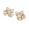 Metal Enlaced Transparent Acrylic Beads X-MACR-M045-04-2
