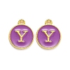 Golden Plated Alloy Enamel Charms LS-ENAM-Q437-12Y-1