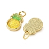 Brass Resin Pendants KK-C110-24G-G-2