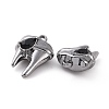 Rack Plating Alloy Glass Pendants FIND-I037-08B-02-3