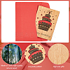 CRASPIRE Rectangle with Pattern Wooden Greeting Cards DIY-CP0006-75M-5