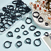 DELORIGIN 60Pcs 6 Style Anti-Lost Silicone Rings Holder SIL-DR0001-04-4