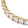 Rack Plating Brass Micro Pave Cubic Zirconia Chain Bracelets BJEW-P341-06A-G-2