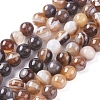 Natural Striped Agate/Banded Agate Beads Strands G-G582-8mm-55-1