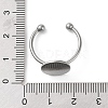 Adjustable 304 Stainless Steel Finger Rings Components STAS-K278-04D-P-4