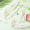 2Pcs Handmade Macrame Polyester with Wood Bead Plant Hanger AJEW-HS0001-46-7