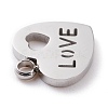304 Stainless Steel Charms STAS-Y002-01P-3