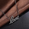 Fashion Brass Micro Pave Cubic Zirconia Pendant Necklaces NJEW-BB34104-3