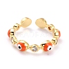 Brass Micro Pave Clear Cubic Zirconia Cuff Rings RJEW-O046-02G-3