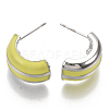 Alloy Enamel Stud Earring EJEW-N012-04P-3