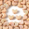 50Pcs UV Plating Opaque Acrylic Beads MACR-YW0004-06D-1