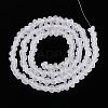 Frosted Transparent Glass Beads Strands GLAA-N016-4mm-11-2