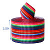 Stripe Pattern Printed Polyester Grosgrain Ribbon X-OCOR-TAC0009-01H-A-1