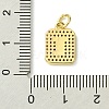 Rack Plating Brass Micro Pave Clear Cubic Zirconia Charms KK-G501-01T-G-3