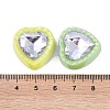 UV Plating Iridescent Acrylic with Rhinestone Beads OACR-B021-08-3