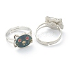 Adjustable Iron Finger Rings RJEW-B032-12P-2