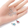 5Pcs 5 Colors Alloy Rhinestone Pendants FIND-YW0003-83-4