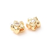 Brass Pave Cubic Zirconia Spacer Beads KK-F942-26G-02-2