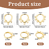 12Pcs 3 Style Brass Hoop Earring Findings KK-BC0012-37-2