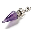 Gemstone Pointed Dowsing Pendulums AJEW-P113-01P-4