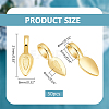 50Pcs Alloy Glue-on Flat Pad Bails FIND-PH0020-14-2