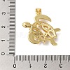 Rack Plating Brass & Clear Cubic Zirconia Pendants KK-L216-057G-3