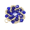 Imitate Austrian Crystal Bicone Glass Beaded Pendants PALLOY-MZ01394-03-2