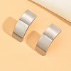 Non-Tarnish Chic 201 Stainless Steel Rectangle Stud Earrings for Women WA8449-1