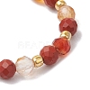 Natural Gemstone Beaded Stretch Rings RJEW-JR00866-6
