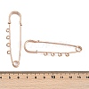 Ion Plating(IP) 304 Stainless Steel Safety Pins Brooch Findings STAS-K252-05B-RG-3