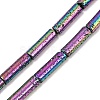 Electroplated Natural Lava Rock Beads Strands G-K388-03B-09-3