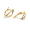 Teardrop Teardrop Brass Micro Pave Clear Cubic Zirconia Hoop Earring Findings KK-Z143-08G-2