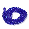 Transparent Electroplate Glass Beads Strands GLAA-F029-2mm-D06-2