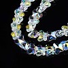 Electroplate Transparent Glass Beads Strands EGLA-N002-20A-B01-5