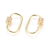 Brass Micro Pave Cubic Zirconia Screw Carabiner Lock Charms KK-I657-17G-2
