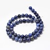 Natural Grade AA Dumortierite Quartz Round Bead Strands G-P075-43-4mm-3