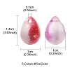 20Pcs 5 Colors Two Tone Transparent Spray Painted Glass Charms GLAA-YW0001-92-3