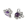 Natural Amethyst Pendants G-I374-A-P15-2