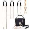 WADORN 3Pcs 3 Style PU Leather Curb Chain Bag Straps FIND-WR0010-42B-1