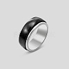 Rotatable 304 Stainless Steel Finger Rings FS-WGF1F3F-01-1
