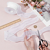 5 Yards Organza Plastic Ribbon with Plastic Pearl Edged OCOR-WH0101-185A-3