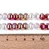 Electroplate Transparent Glass Beads Strands EGLA-N022-14A-B04-4
