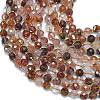 Natural Red Hematoid Quartz/Ferruginous Quartz  Beads Strands G-K389-B01-01-3