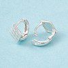 Brass Rhombus Thick Hoop Earrings for Women KK-A172-36S-1