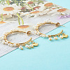 Glass Pearl Beads Stud Earrings X1-EJEW-TA00003-4